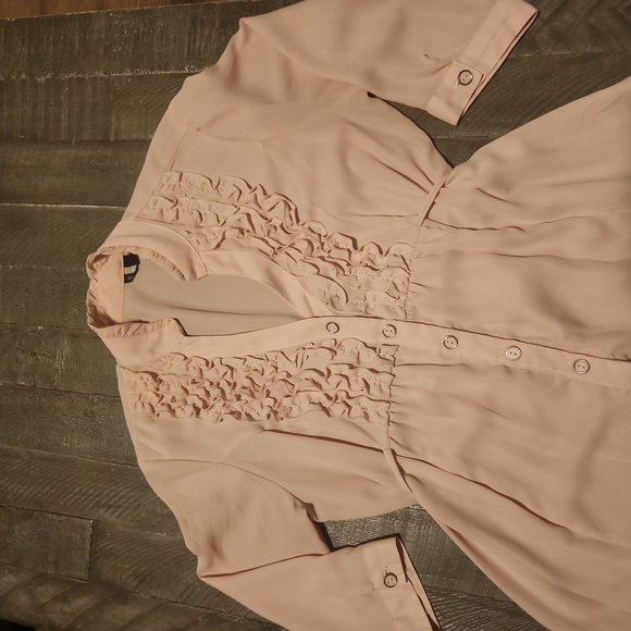 Mauve Pink Sheer Blouse - Picture 2 of 4